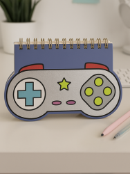 Блокнот на спирали (B6) "Retro joystick", grey (13*18)