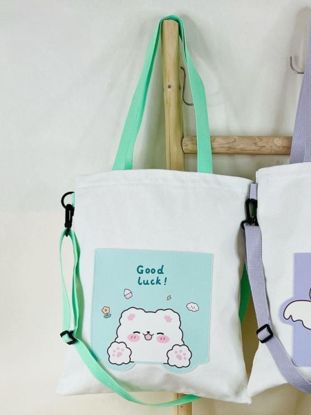 Сумка шоппер "Good luck", white 