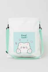 Сумка шоппер "Good luck", white