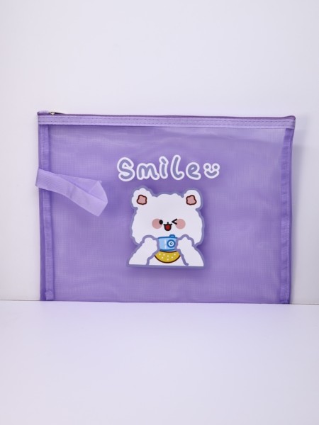 Папка пенал "Smile bear", purple (23.5*31 см) 