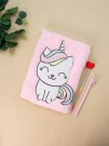 Блокнот плюшевый «Cartoon unicorn», pink, 21,5х15 см, плотность 70 гр.