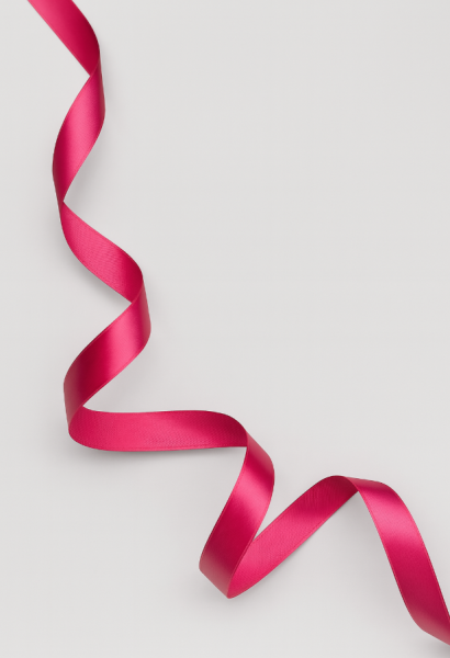 Лента для декора и подарков "Ribbon of Joy", fuchsia (2,5 см*23 м) 