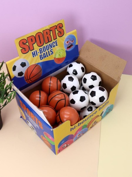 Мялка - антистресс «Football / Basketball», шоу-бокс 12 шт. 