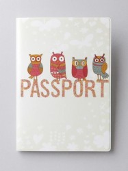 ОБЛОЖКА ДЛЯ ПАСПОРТА "Owls", плотность 600 мкм