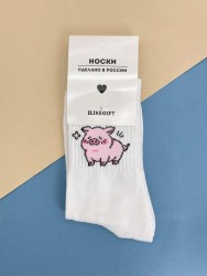 Носки «Pig shining», цвет белый, мужские/женские р. 35-40