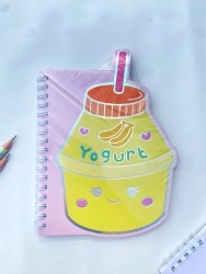 Блокнот на спирали (B6) "Cute yougurt", pink (13*18)