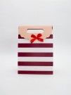 Пакет подарочный (M) "Many stripes", red (19x 9 x 27)