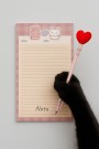 Блок для заметок "Cute date Bunny&Kitty", 30 л. 14*21 см