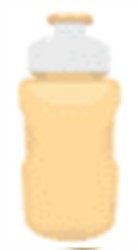 Бутылка "Fitness" с трубочкой, yellow (350 ml)