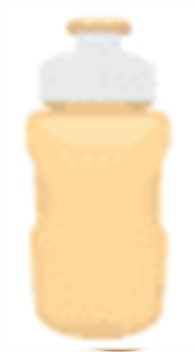 Бутылка "Fitness" с трубочкой, yellow (350 ml) 