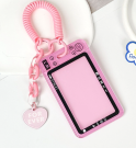 Футляр для карт с брелком "Camera", pink