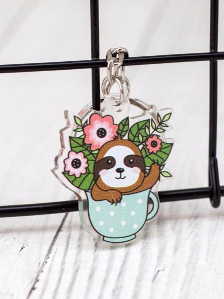 Брелок "Sloth in flowers" 
