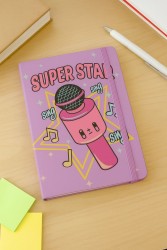 Блокнот (А5) "Super star", purple (14.5*21)