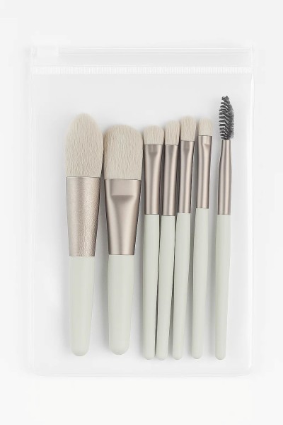Набор кистей для макияжа "Serene strokes", 8 шт., white 