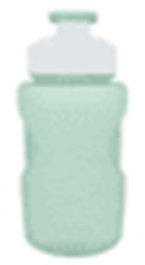 Бутылка "Fitness" с трубочкой, green (350 ml) 