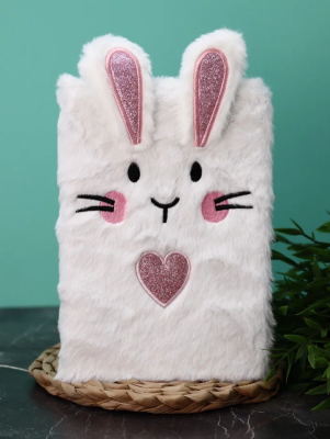 Блокнот плюшевый «Rabbit», white, 21х14,5 см, плотность 80 гр.