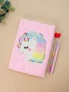 Блокнот плюшевый «Dreamy unicorn», pink, 21,5х15 см, плотность 70 гр.