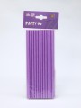 Трубочки одноразовые для напитков 25 шт. "Party go", purple (197 мм)