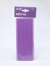 Трубочки одноразовые для напитков 25 шт. "Party go", purple (197 мм)