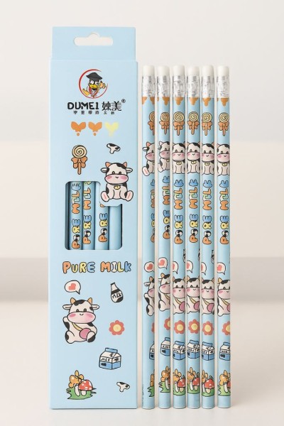 Набор простых карандашей 6 шт. "Cow moo" 