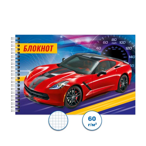 Блокнот на спирали "Авто", 48л, mix (10х15 см) 