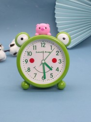 Часы-будильник «Lovely frog with piglet», green (14,5х12,5 см)