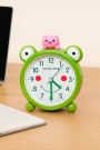 Часы-будильник «Lovely frog with piglet», green (14,5х12,5 см)