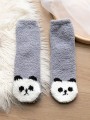 Носки iLikeGift «Fluffy panda», grey, мужские/женские евро размер 36-44