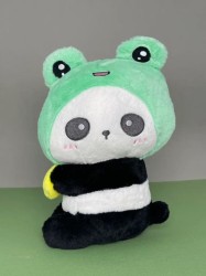 Мягкая игрушка "Frog hat panda", 22 см