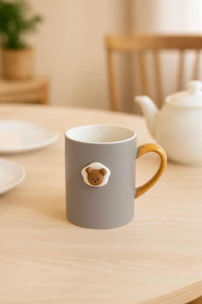 Кружка «Cute animal head», grey 