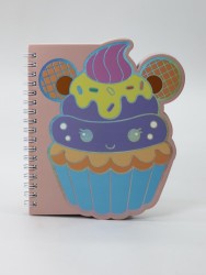 Блокнот на спирали (B6) "Cute cupcake", red (13*18)