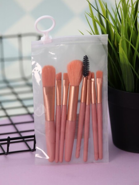 Набор кистей для макияжа "Serene strokes", 8 шт., pink 