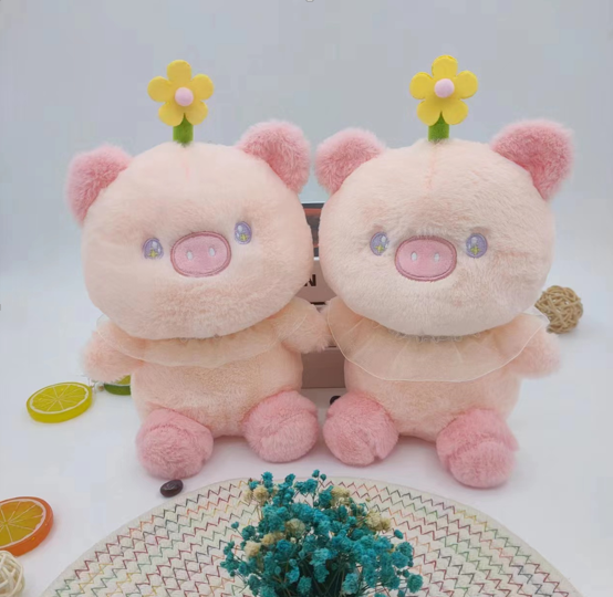 Мягкая игрушка "Flower pig", pink 