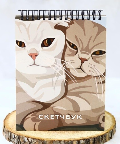 Скетчбук «Sweet pair», 14х20 см,  плотность 100 гр 