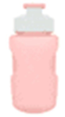 Бутылка "Fitness" с трубочкой, pink (350 ml) 