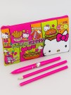 Пенал плоский "Hello Kitty", на молнии, полиэстер 600 ден (21*4,5*4,5 см)