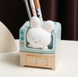 Подставка для канцелярских принадлежностей "TV bunny", blue, 11 см
