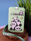 Футляр для карт на ленте "Pandas and a bird"