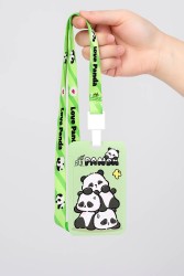 Футляр для карт на ленте "Pandas and a bird"