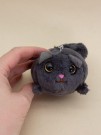 Плюшевый брелок "Sweet cat", black (10 см)