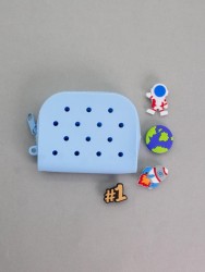 Брелок-кошелёк с джиббитсами "Space", blue (8*10 см)