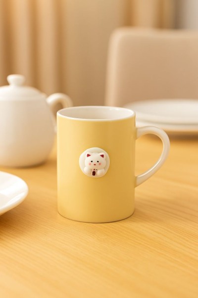 Кружка «Cute animal head», yellow 