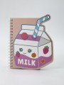 Блокнот на спирали (B6) "Cute milk", red (13*18)