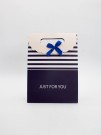 Пакет подарочный (M) "Many stripes", blue (19x 9 x 27)