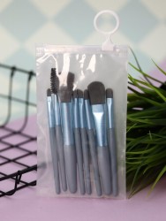 Набор кистей для макияжа "Serene strokes", 8 шт., blue