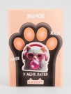 Значок ECO из дерева iLikeGift "Котик в наушниках"