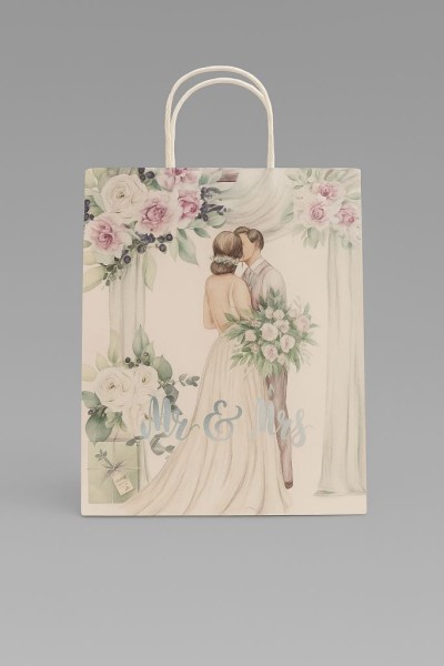 Пакет подарочный «Mr&Mrs», (21*25.5*10) 