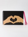 Скетчбук «Heart in my hand», 14х20 см,  плотность 100 гр