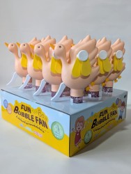 Портативный механический ручной вентилятор «Funny goose», pink, шоу-бокс 12 шт.