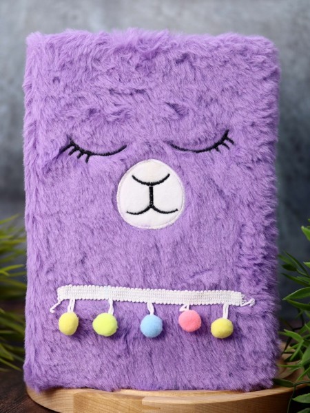 Блокнот плюшевый "Lama", dark purple 